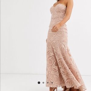 ASOS Gorgeous Antique rose strapless gown